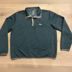 L.L. Bean Men's XL 1/4 Zip Teal Pullover Sweatshirt